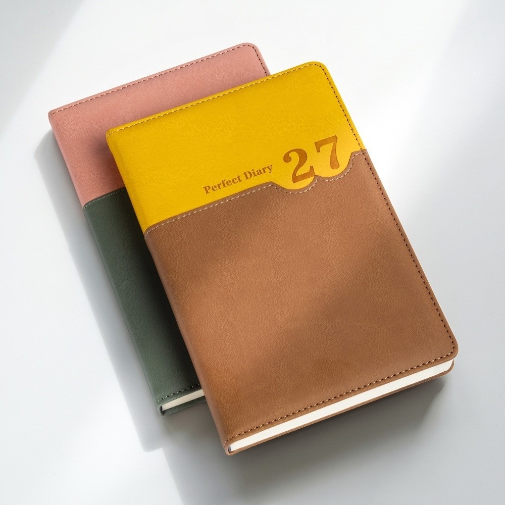 Leather Work Diary Covers - Planer Pracy Biurowej 2027, Planer Harmonogramu,
