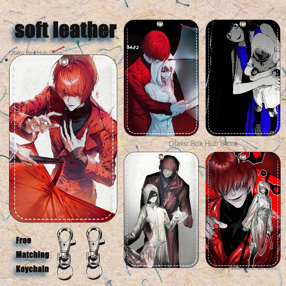 Leather Work Leather - H-Homicipher Etui na karty z klipsem