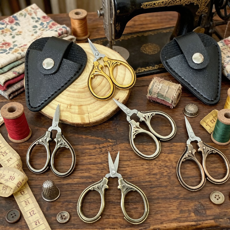 Leather Work In Art - Mini nożyczki w stylu vintage z