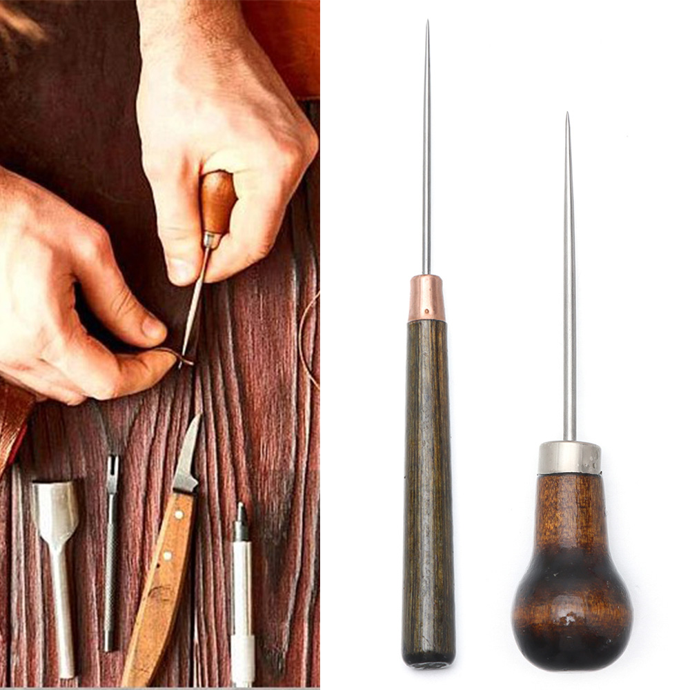 1PC szydło drewna uchwyt stopu – Leatherwork Needles recenzja i cena